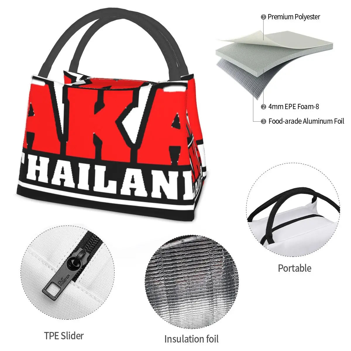 Aka Thailand Gym Portable insulation bag for Cooler Thermal Food Office Pinic Container