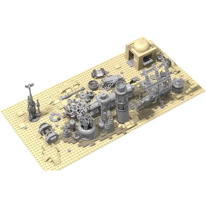 933 Uds estrella batalla Tatooine Mos Eisley Junkyard modelo Modular bloques de construcción Moc ladrillos apilables juguetes creativos regalo para niños Diy