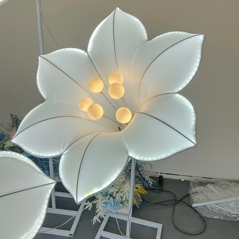 OUFULA Modern Morning Glory Wedding Lights Festive AtmosphereLED Light for Party Stage Road Lead Background Decoration