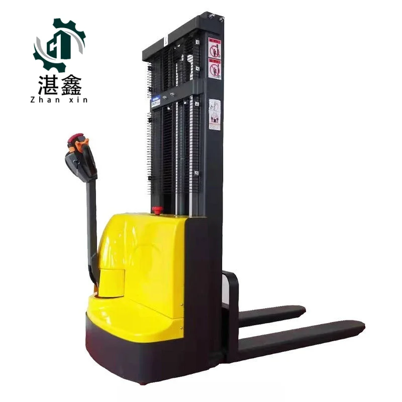 Cheapest 2 Ton Pallet Stacker Mini Walking Type Electric Stacking Truck Forklift for Sale