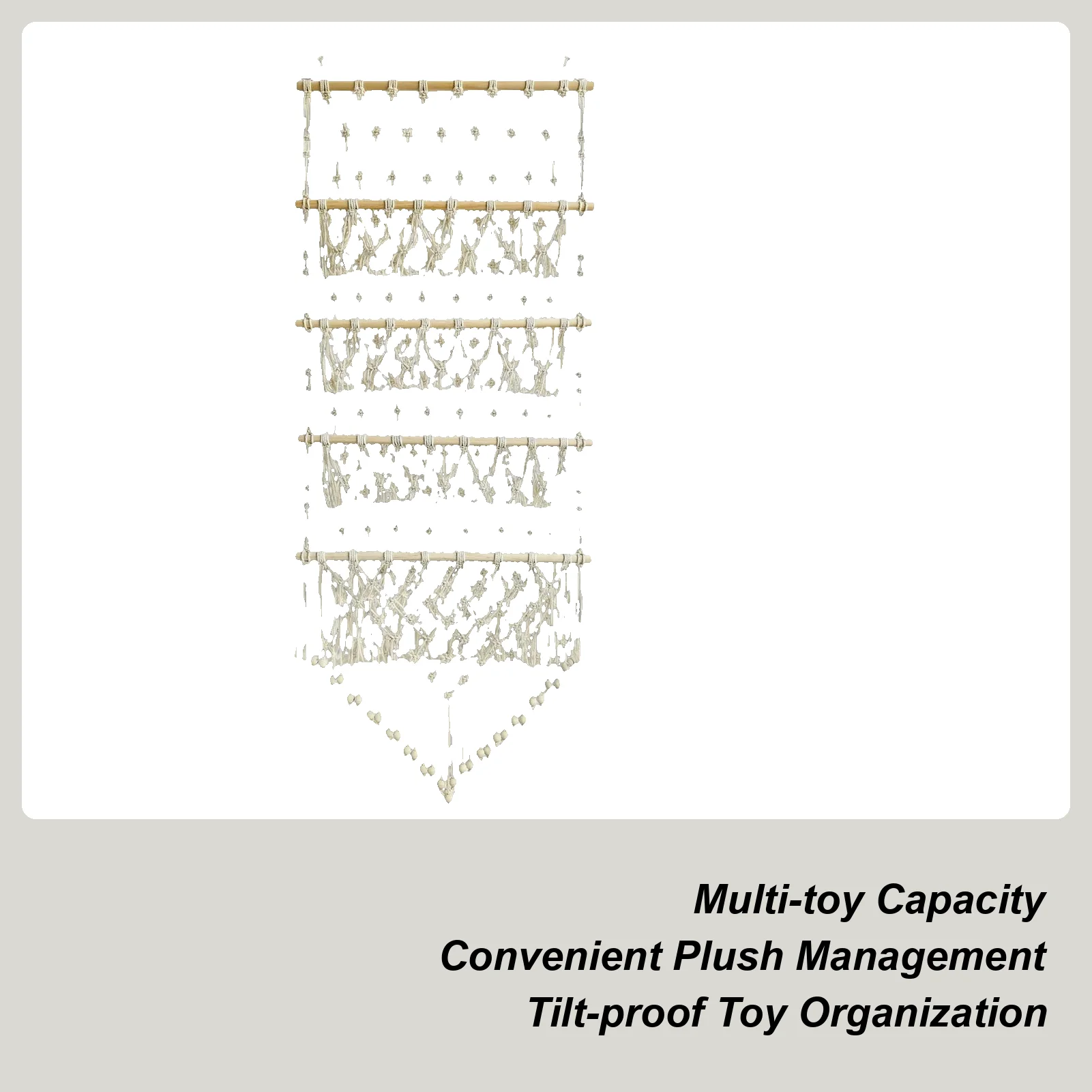 

4-слойная полка для хранения плюшевых игрушек над дверью, сетчатый органайзер для мягких игрушек в стиле бохо, подвесной сетчатый карман для хранения плюшевых кукол для игровой комнаты