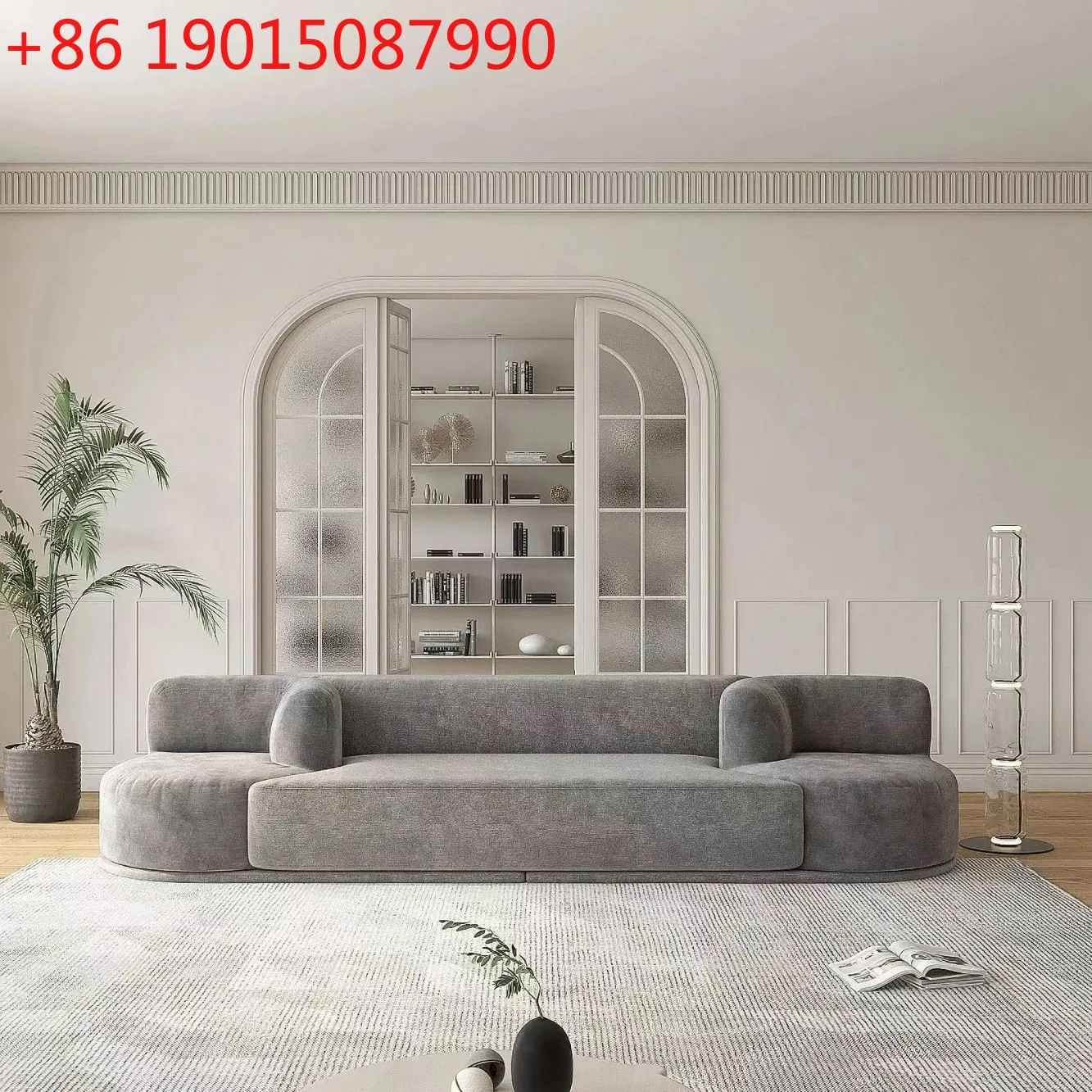 

Итальянский современный вращающийся райский диван для гостиной, прямой тканевый диван специальной формы