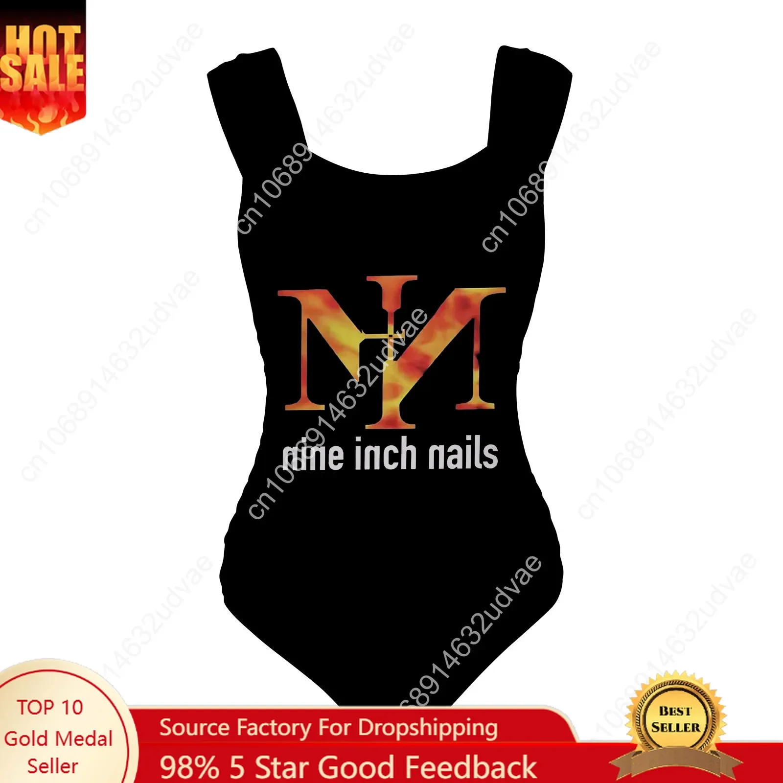 

Купальник Nine Inch Nails с широкими бретелями для женщин, персонализированный, для вечеринок у бассейна, бикини, пляжная одежда на заказ