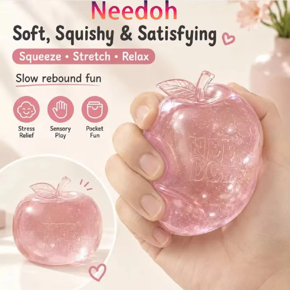 Needoh Apple Stress Ball Slow Rebound Squeeze Toy Relaxing and Interesting Gifts Squeeze Toy Soft Jelly Senses Gifts For Adult - view 2