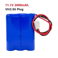 11.1V 2600mah 18650 Li-ion 3S1P Battery Pack Rechargeable Batteries Used for Fascia Gun,emergency Light, Bluetooth Speaker, Etc.