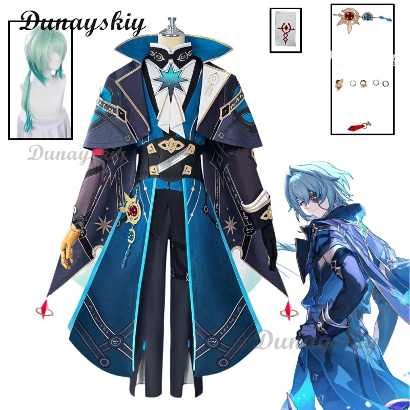 

Anaxa Cosplay Costume Anaxagoras Wig Game Honkai: Star Rail Roleplay The Foolish Clothes Halloween Party Game Expo Uniform Set