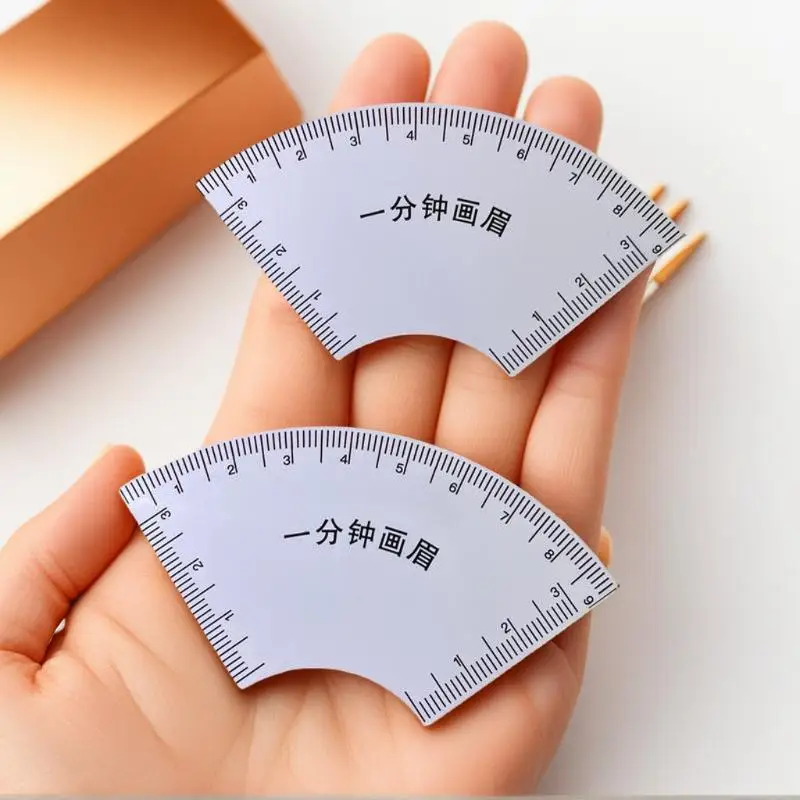 رسم سريع تصميم الحاجب حاكم الحاجب تشكيل الاستنسل Microblading رسم الخرائط أداة ماكياج رسم دليل حاكم لوازم الوشم