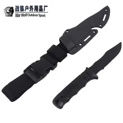 ZL-wangdao Military Birthday Gift Rubber Knife CS Cosplay Prop Tactical Enthusiasts Combat Knife toy