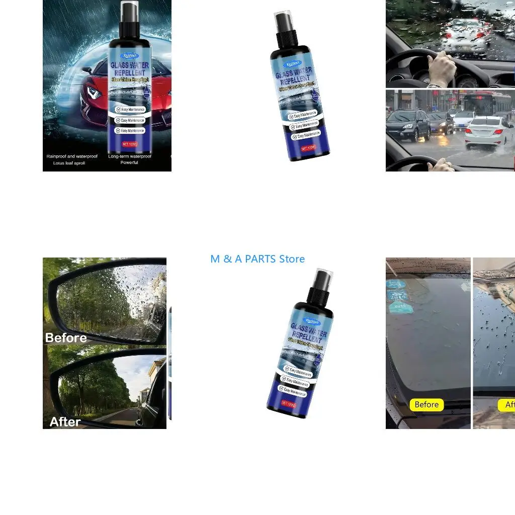 U1JF 100ml Automotive Windscreen Sprayer with Towel Resists Water Drops And Improves Safety Windshield Water Repellant Sprayer