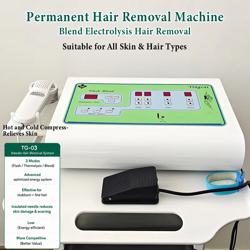 2026 Portable 2 in 1 Electric Needle Hair Removal Insulated Electric Needle Painless Electrolysis Needle Hair Removal Device