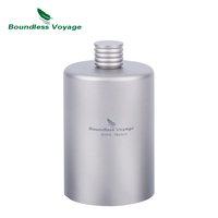 Boundless Voyage 200ml Titanium Pocket Flagon Camping Portable Alcohol Bottle Drink Sports Outdoor Hip Flask Picnic Wine Bottle