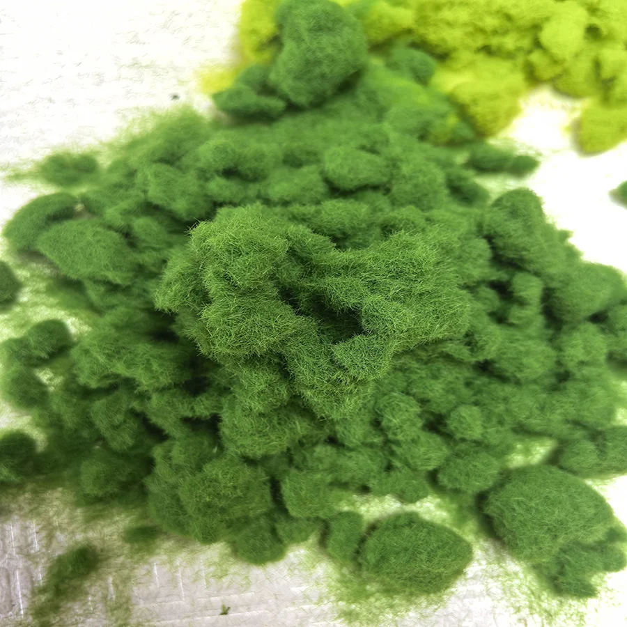 1.5mm Viscose Flock Adhesive Static Powder Model Miniature Tree foliage, Grass Tufts For HO N Scal Train Railway Minitary Models