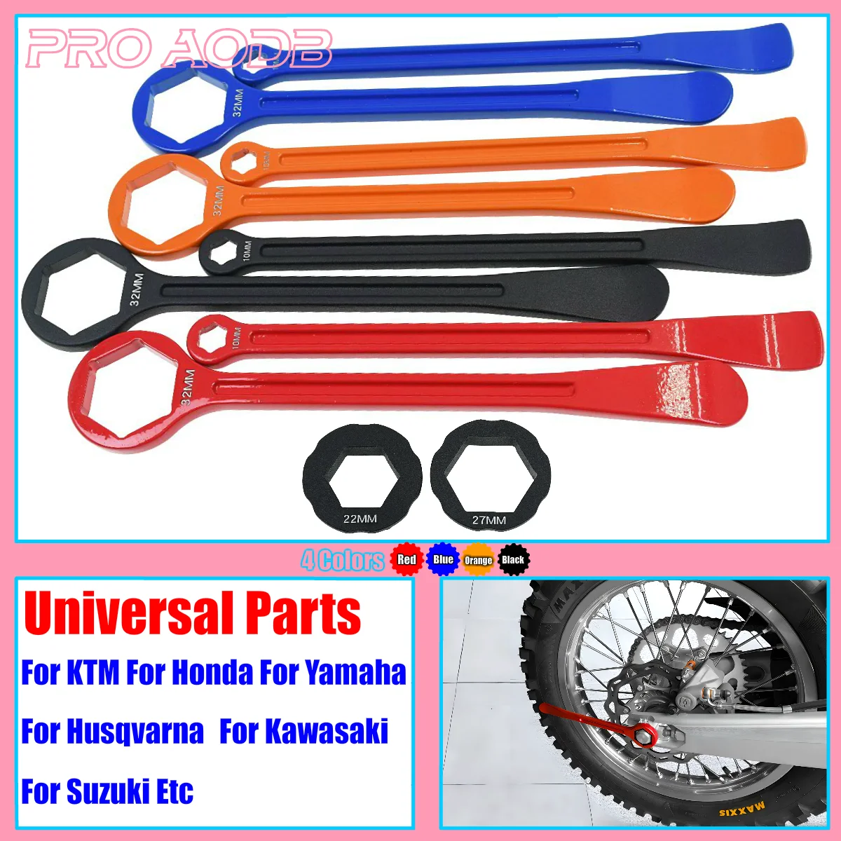 Motorcycle Universal Bead Buddy Tire Tool Lever Spoon Axle Wrench Tire Change For Husqvarna KTM Honda Kawasaki Yamaha Husaberg