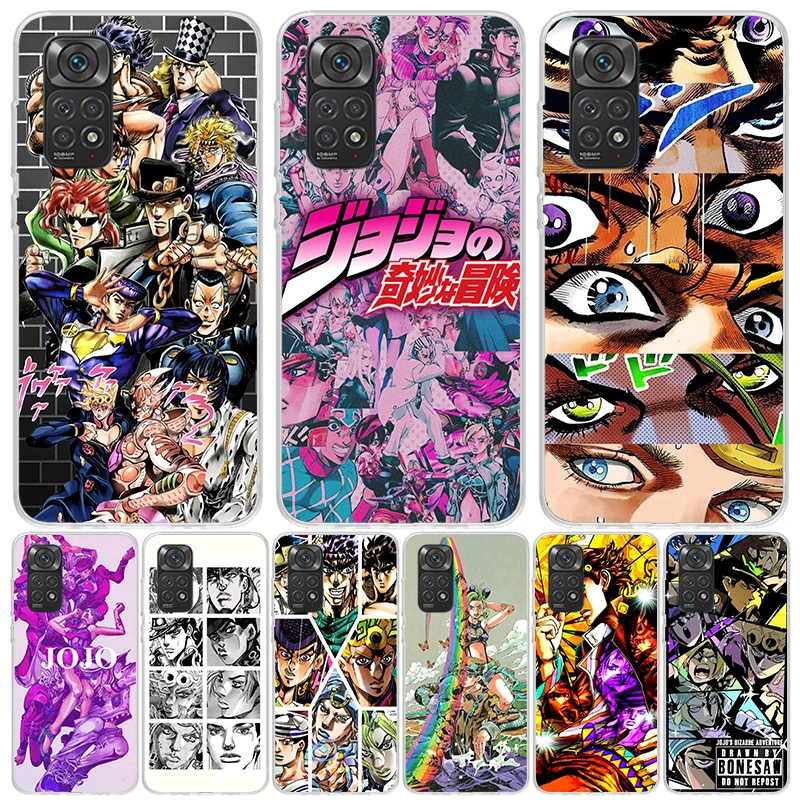 Anime JoJo Bizarre Adventure Case Phone Cover for Xiaomi Redmi Note 13 12S 12 11S 11 11T 11E 10S 10 Pro Plus 9S 9 8T 8 5G Trend