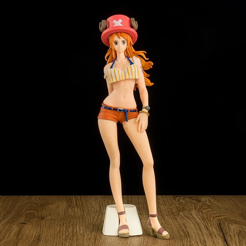 Bandai uma peça nami figura chopper traje anime estatueta coleção estátuas standup modelos decorações brinquedos 21.5cm