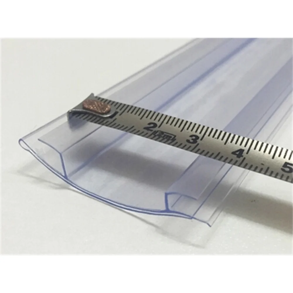 Supermarket Pvc Label Holder Arc Strip Shelf Protection Guardrail Pop Sign Tag Banner Holder Clip Strip Shelf Talker