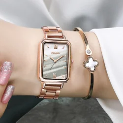 Luxury Vintage Steel Women Watches Luxury Fashion Square Design Ladies Wristwatches Casual Small Female Quartz Clock