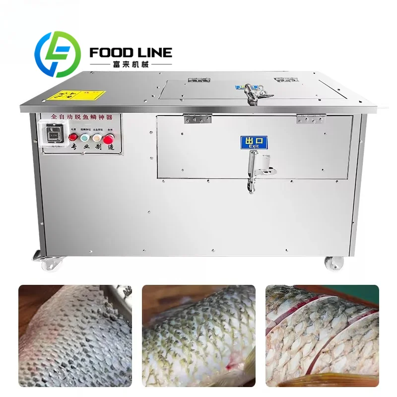

Automatic Scale Removal Machine Commercial Electric Fish Scale Scraper Machine Large-sized Automatic Fish Scale Waste Machine