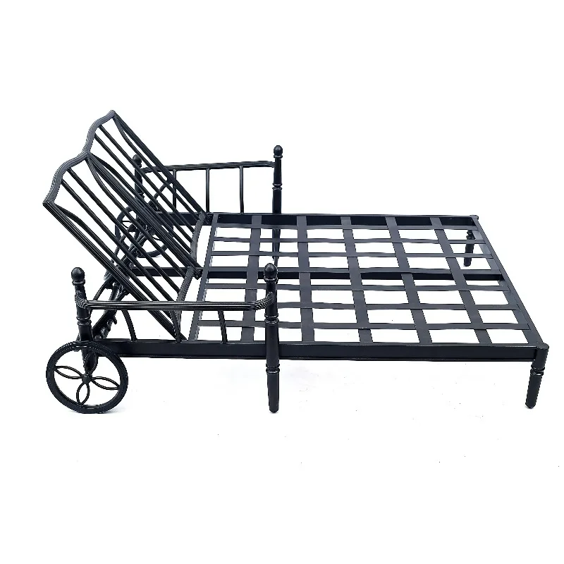 Outdoor furniture, comfortable aluminum loungers, suitable for outdoor garden sets, aluminum chairs, sun loungers
