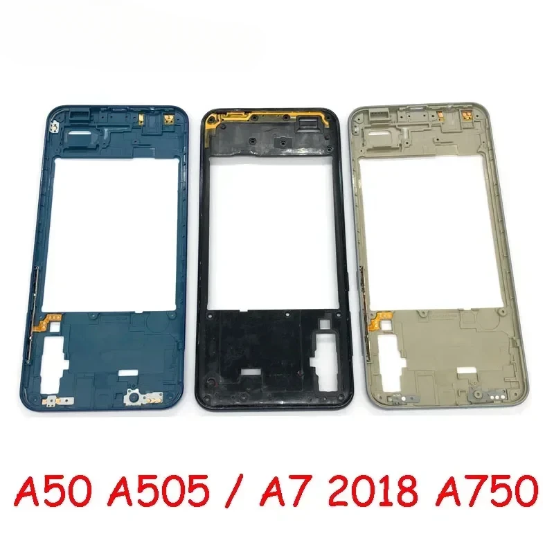 

Middle Frame For Samsung Galaxy A50 A505 / A7 2018 A750 Middle Frame Housing Bezel With Side Button Repair Parts