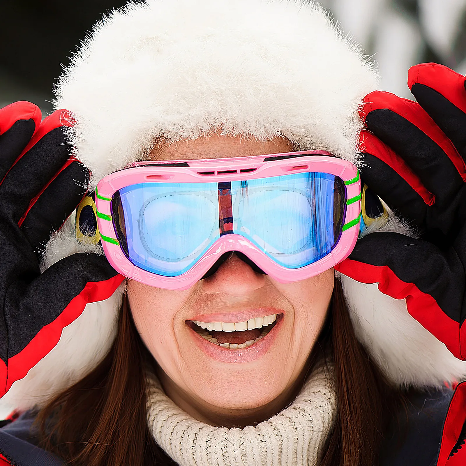 

Ski Goggles Prescription Frame Lightweight Tr Material Butterfly Myopia Frame Windproof Design Skiing Glasses Adapter Outdoor