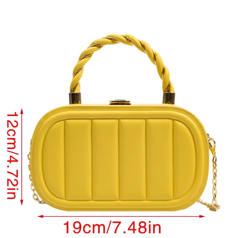 Chain Bag Versatile Tote Bag Crossbody Shoulder Bag for Women Girl Trendy PU Bag Casual Trendy Handbag Mini Square Bag