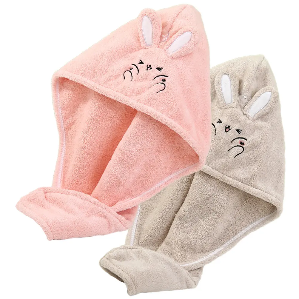 

2Pcs Absorbent Hair Drying Wrap Towel Dry Hair Cap Turban for Women Lightweight Travel Use
