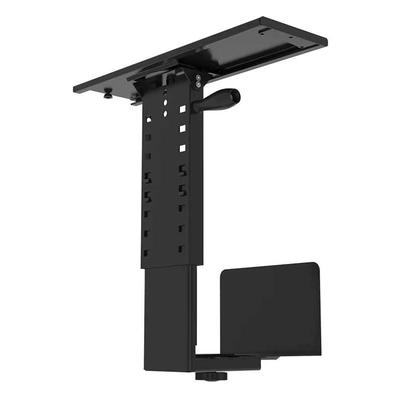 

Host bracket Suspended computer Desktop chassis base Under table Rotating bracket Lifting adjustment Telescopic device