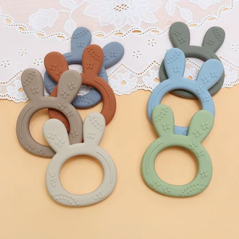 1PCS BPA Gratis Baby Siliconen Bijtring Speelgoed Leuke Kauwen Tandjes Speelgoed Kinderen Bijtring Zintuiglijke Speelgoed Voor Peuters bijtring Speelgoed