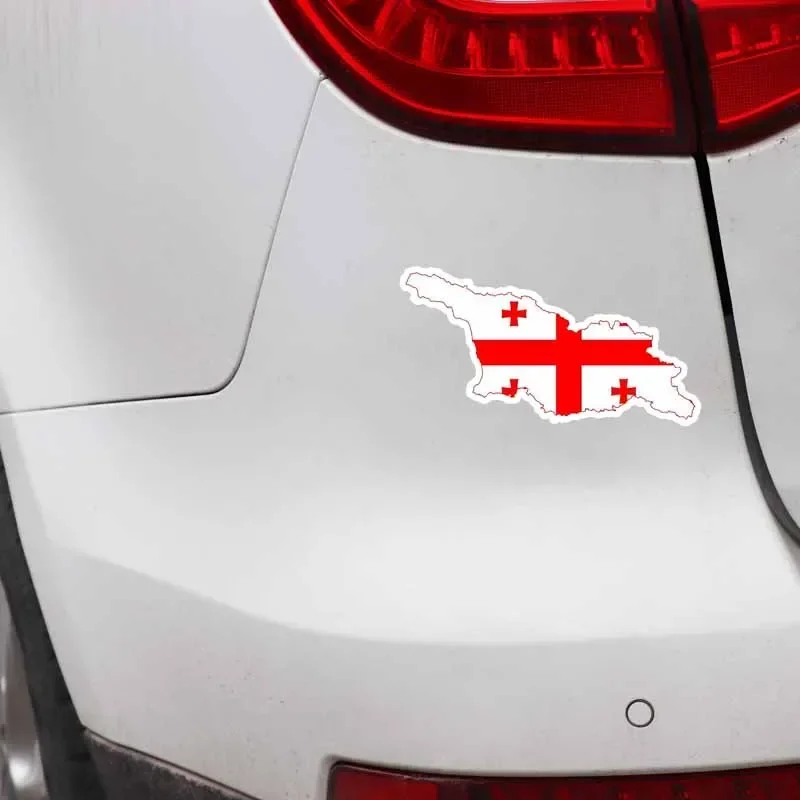 1 PCS  Creative Car Styling Georgia Flag Map StickerS Motorcycle  Accessories14.5cm*7.3cm