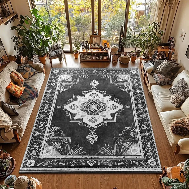 RAKKS ريترو الفارسي نمط هندسي المنزل الحمام الكلمة حصيرة غرفة المعيشة سجادة كبيرة غرفة الطعام دراسة أريكة السرير السجاد.