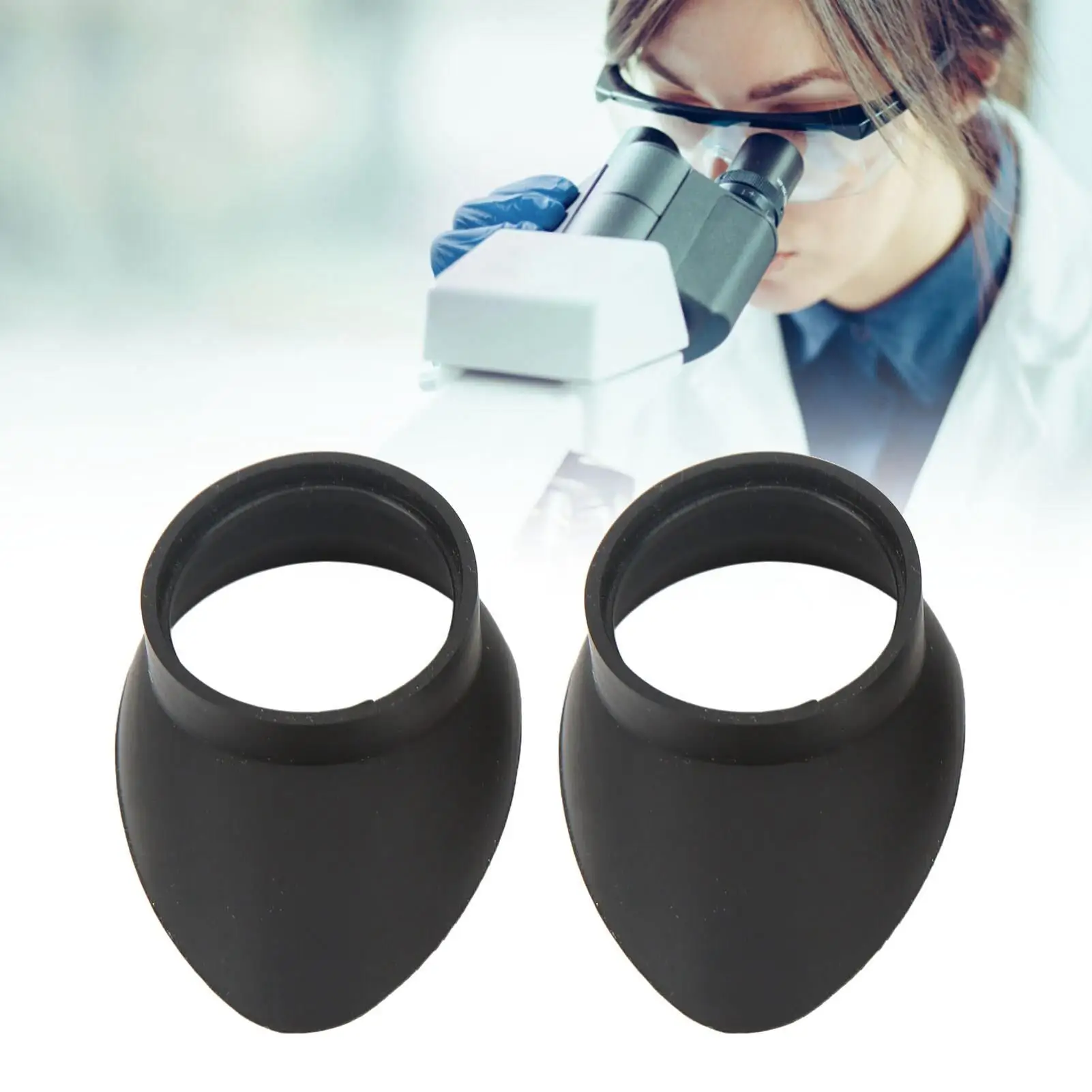 2pcs 27mm dobrável copos oculares capas para microscópio e telescópio proteção ocular
