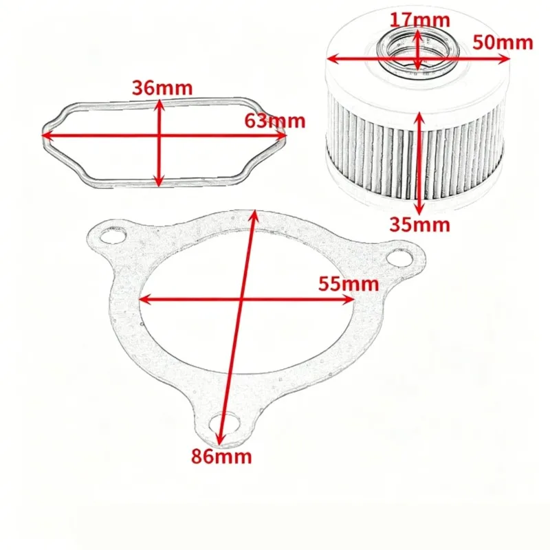 Kit de filtro de aceite con sello/junta 888464 para Royal Enfield Himalayan 2018-2024+ Scram 411 2022-2023 Guerrilla 450