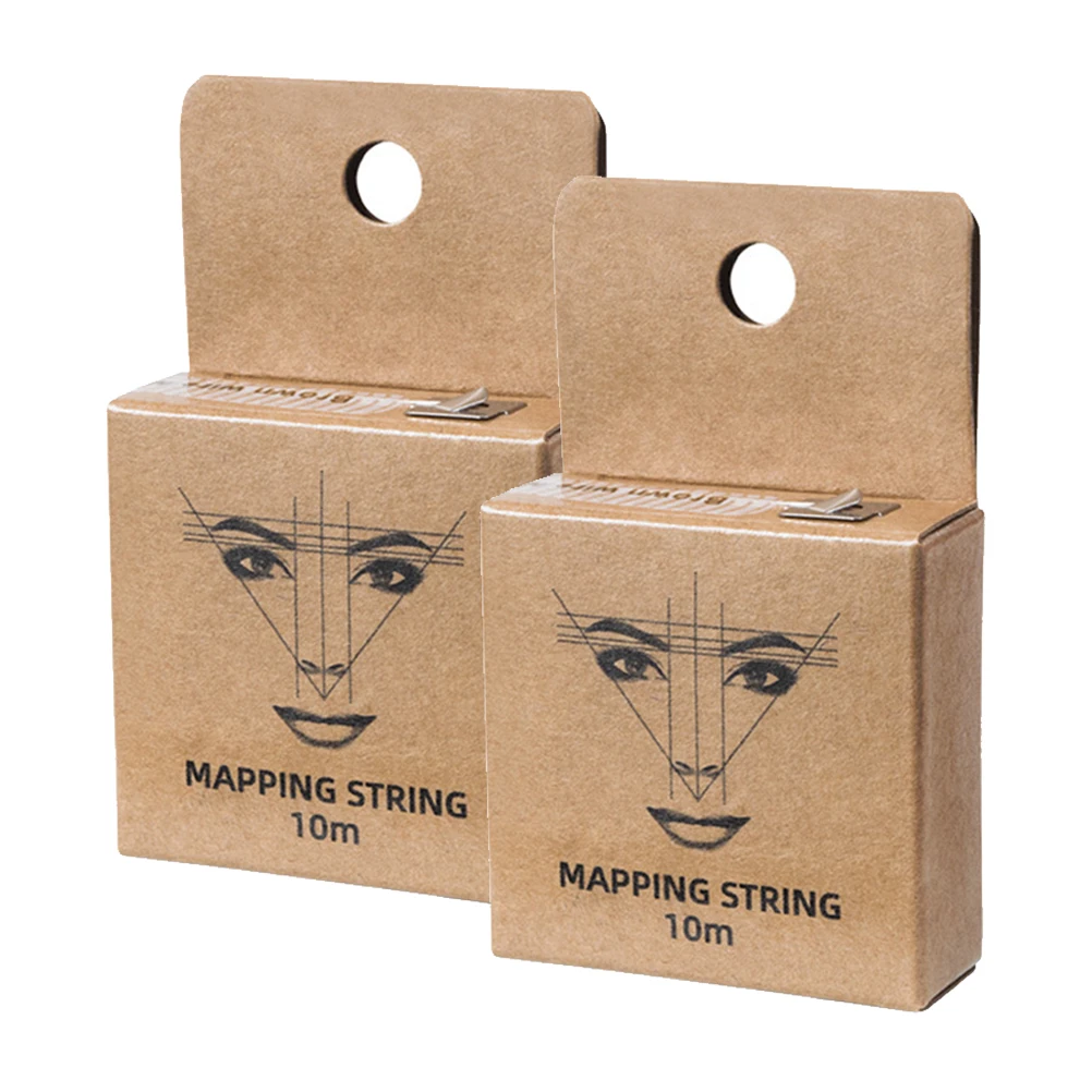 

2pcs Embroidered Eyebrow Locating Box Small Lightweight Durable Professional Makeup Tool Eyebrow Mapping Ruler Microblading