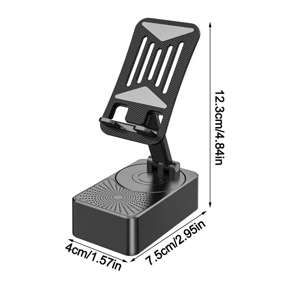 Foldable Smart Rotating Phone Stand Portable Adjustable Lazy Stand Dual Speaker Rack Multifunctional view 6