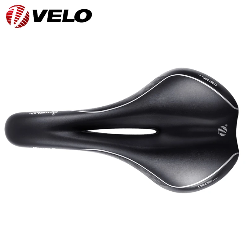 VELO VL-4283 Zone Cut Comfort Breathable PU Silica Gel Unisex Bicycle Saddle BMX Road MTB Mountain Bike Cushion Cycling Parts