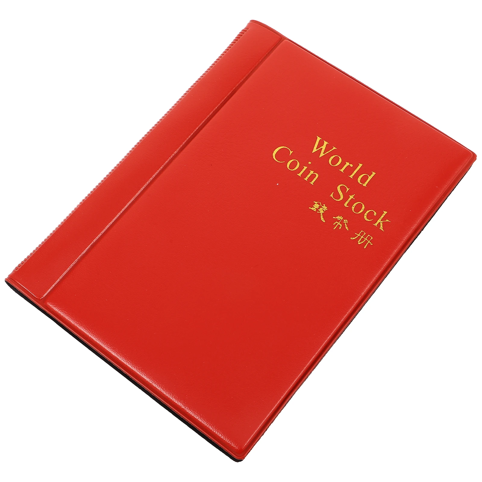 120 Pockets Collection Book 10 Pages Red PU 15x11cm Coin Album Coin Collection Book For Coins Caps Tokens Storage Display