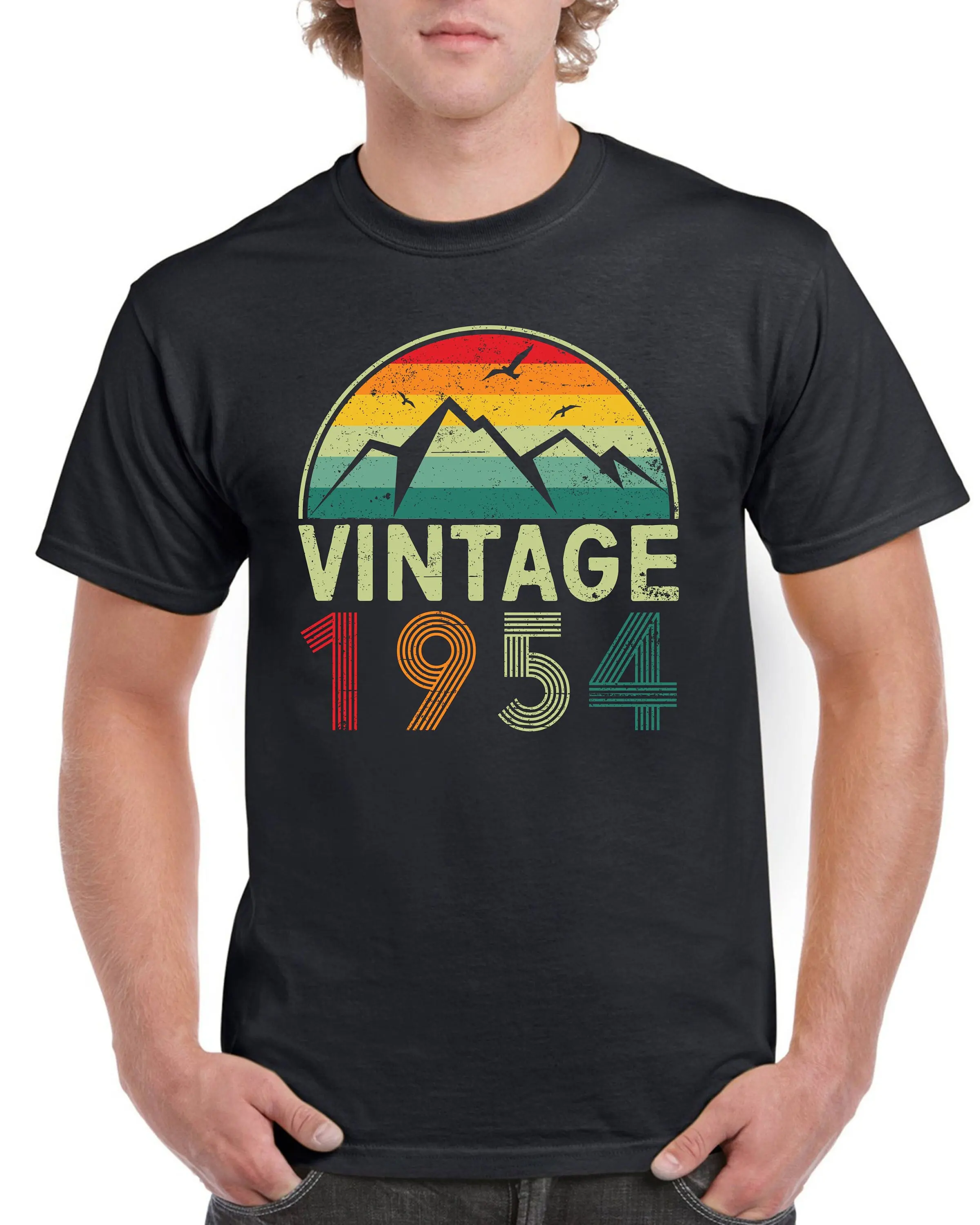 70Th Birthday T Shirt S Presents For Dad Mens Cotton Shirts Vintage 1954 70 Years Old