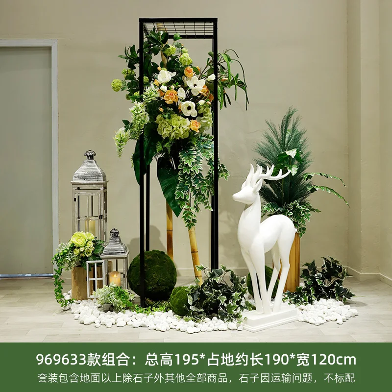 Large Floor Artificial Flower Window Landscaping Hotel Mall Lobby Artificial/Fake Flower Furnishings Landscaping