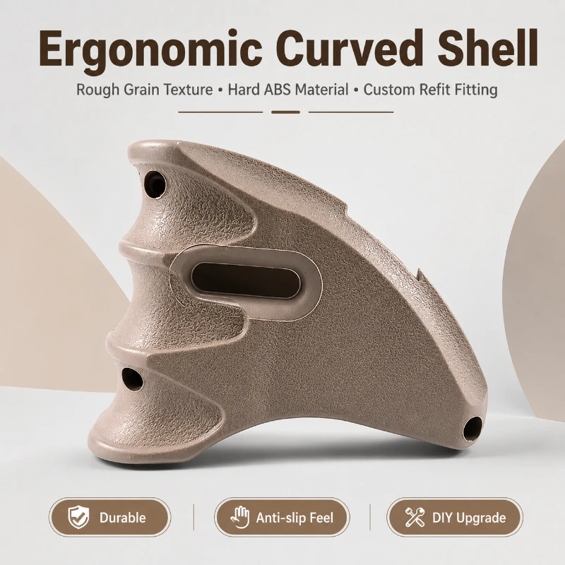 Dual-color Curved ABS Grip Housing With Mounting Tool Wear-resistant Hobby Handcraft Refit Parts