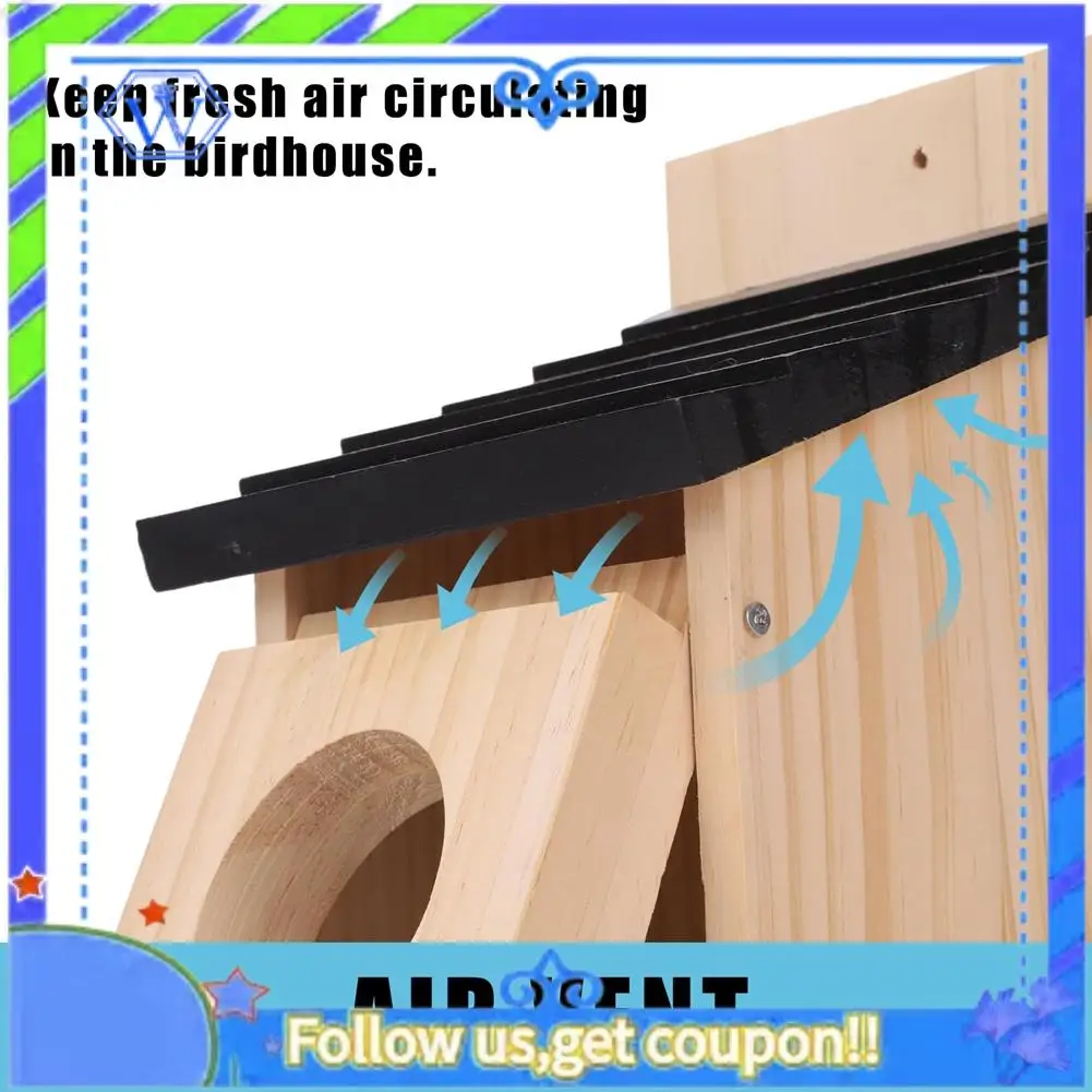 

Easy To Use Bird Breeding Box Bird Nest Wooden Incubator Wooden Living Warm Outdoor Wooden House Wooden Box
