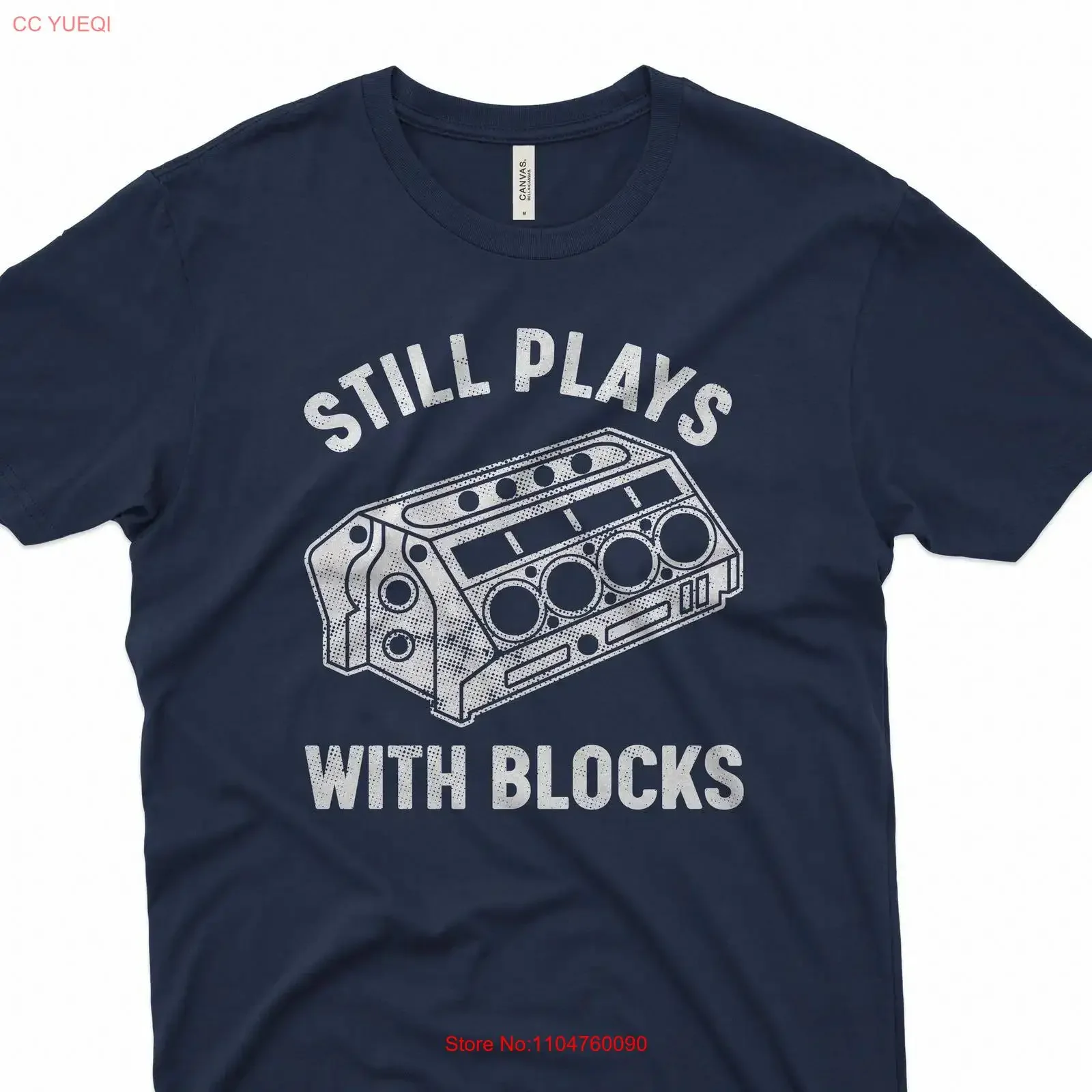 Still Plays With Blocks T Shirt Car Lover Work Bench Father's Day Handyman s Mechanics Dad vintage Washed designer clothes