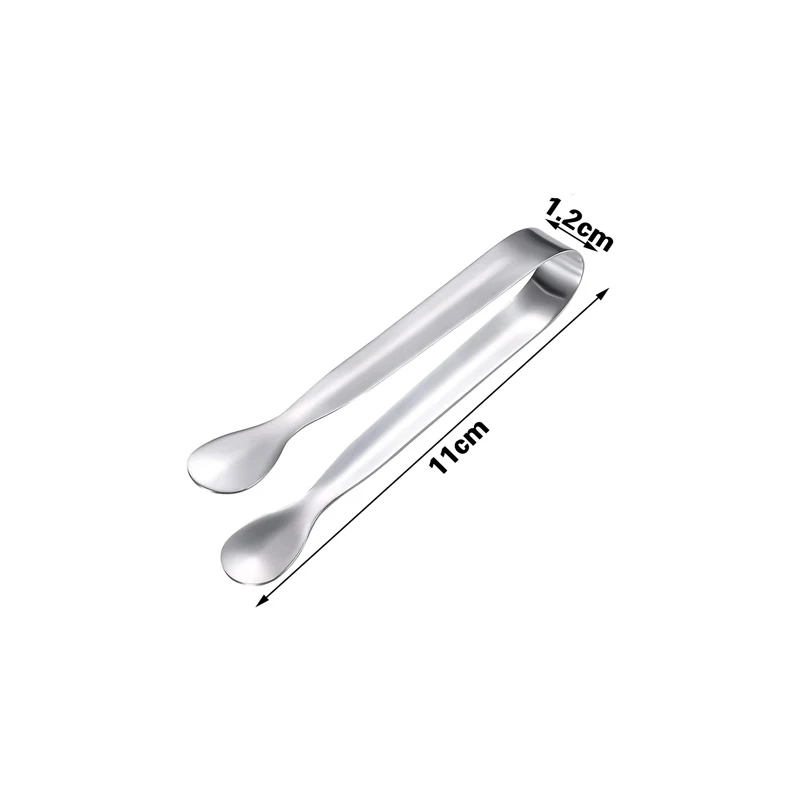 2/6Pcs Stainless Steel Ice Tongs Sweet Tongs Set 11cm Ice Tongs Small Serving Tongs for Sugar Desserts Party Coffee Ice Wine view 6
