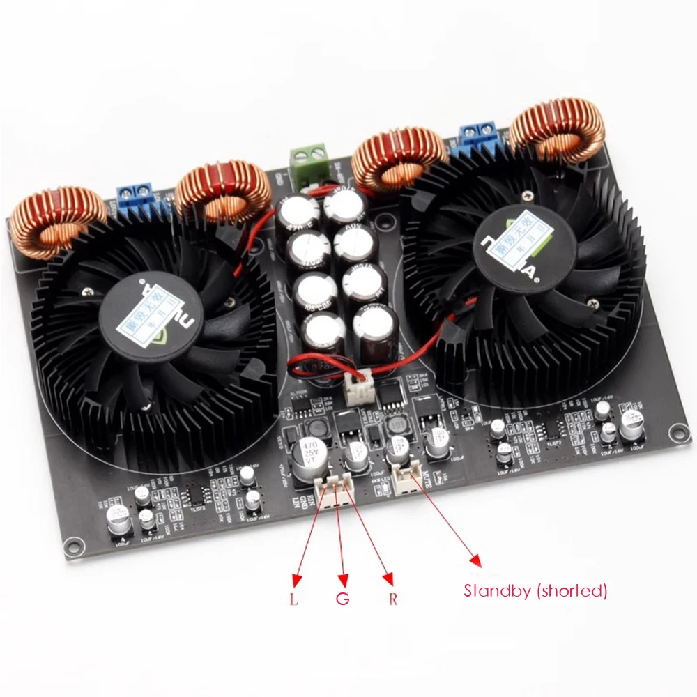 TPA3255 Digital Class D Dual-Core High Power 2.0 Amplifier Board (Heatsink Model) 600W+600W