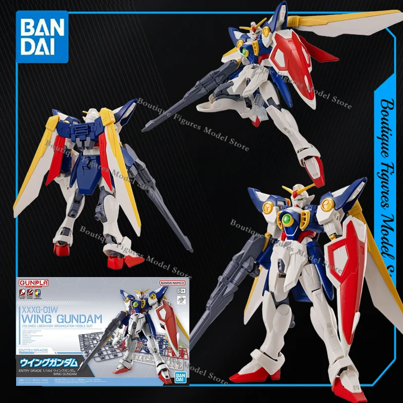 Bandai – figurines originales EG GUNDAM GUNPLA WING RX-78-2 RX-93 VGUNDAM STRIKE ROUGE, modèle d'assemblage, jouets pour enfants