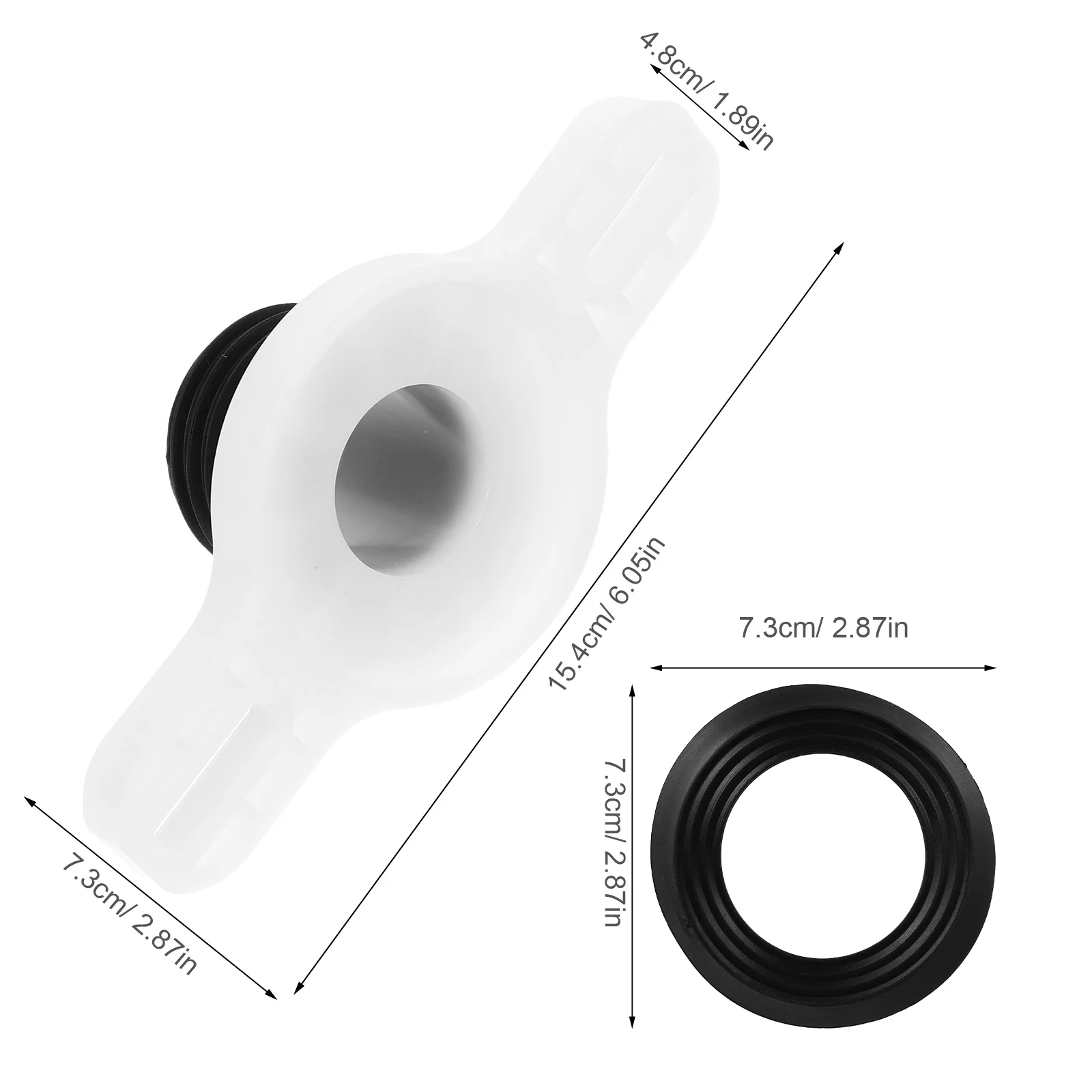 1Set Urinal Flange Set Easy Install Longlasting Durability Clog Prevention Toilet Drain Adapter Home Public Places