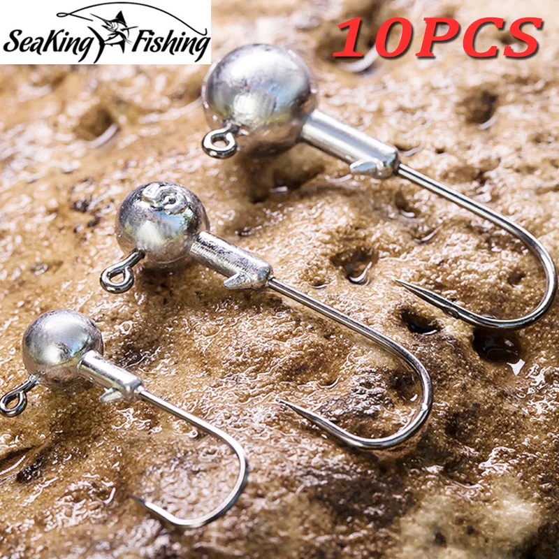 10PCS a set Lead head hook soft bait fishing fish hook Siniperca fish hooks Freshwater fishing tools fishing gear