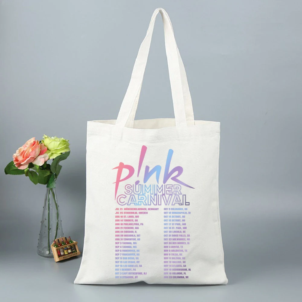 Pink Summer Carnival Canvas Bag Shoulder Bag Back To School Bag Student Shopping Fans Backpack