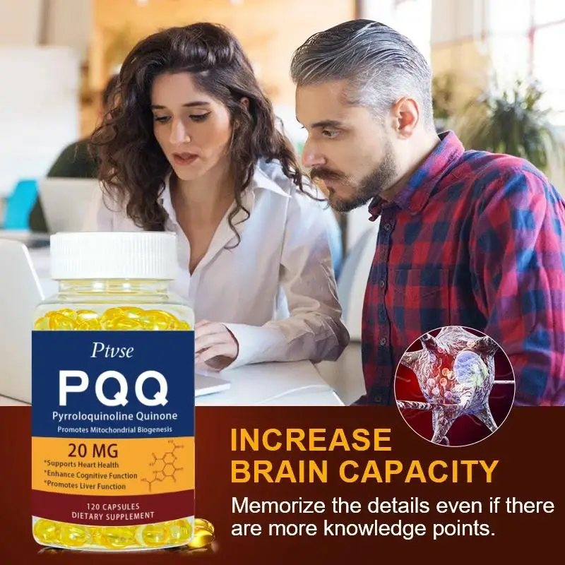 Ptvse PQQ 20 Mg Capsules|for Vascular,Heart & Joint Function|May Help With Decreased Sleep&Cognitive Function Brain Supplements