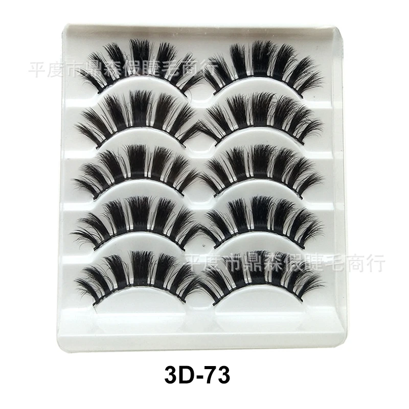 5 Paar natürliche künstliche Wimpern, 3D-Kunstwimpern mit dicken künstlichen Wimpernverlängerungen, wiederverwendbares Make-up, weich und einfach zu tragen – Detail 21